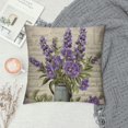 thumbnail image 2 of FUMJ  Throw Pillow Cover Vintage Flowers Lavender Provence Purple Floral Retro French Country Stamp Decor Lumbar Pillow Case Cushion for Sofa Couch Bed Standard, 2 of 5
