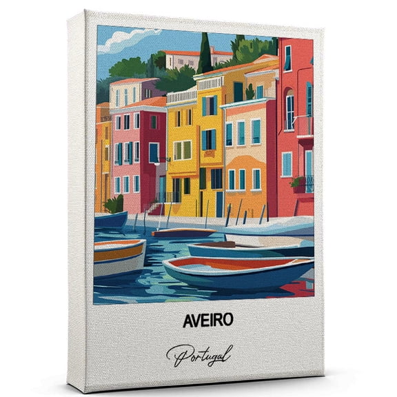 Aveiro Travel Art Canvas β Modern Wall Art Inspired by Portugal Canvas β Great Gift for Travel Lovers β Ready to Hang