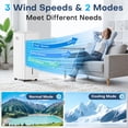 thumbnail image 4 of 25" Windowless Portable Air Coolers, Double Tanks for 16H Cooling, 3-IN-1 Evaporative Air Cooler, Remote&Smart Timer, 3 Speed&Mode, 120° Swing Swamp Cooler for Bedroom, 4 of 8