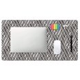 thumbnail image 4 of Bingfone Black White Stripes Large Gaming Mouse Pad,Extended Desk Mousepad with Stitched Edges,Non-Slip Base,Water Resist Keyboard Pad for Gamer, Office & Home, 29.5 x 16 in, 4 of 6