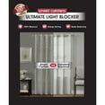 thumbnail image 2 of Zenna Home Ultimate Light Blocker 100% Blackout 50" x 84" Everly Window Curtain Panel, Silver, 2 of 6