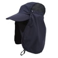 thumbnail image 4 of Fishing Hat, Curved Brim Hiking Hat Sun Protection Comfortable Button Design With Neck Cover For Outdoor Activities, 4 of 8
