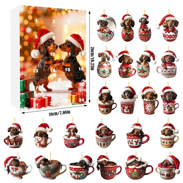 Christmas Countdown Calendar 2025 Acrylic Advent Calendar with Panda Design for Home Decoration and Family or Friend Gift Box