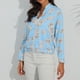 thumbnail image 4 of Puntoco Mujer Primavera Otoño Estampado Cremallera Manga Larga Slim Fit Chaqueta Flash Picks Puntoco Puntoco-4662, 4 of 7