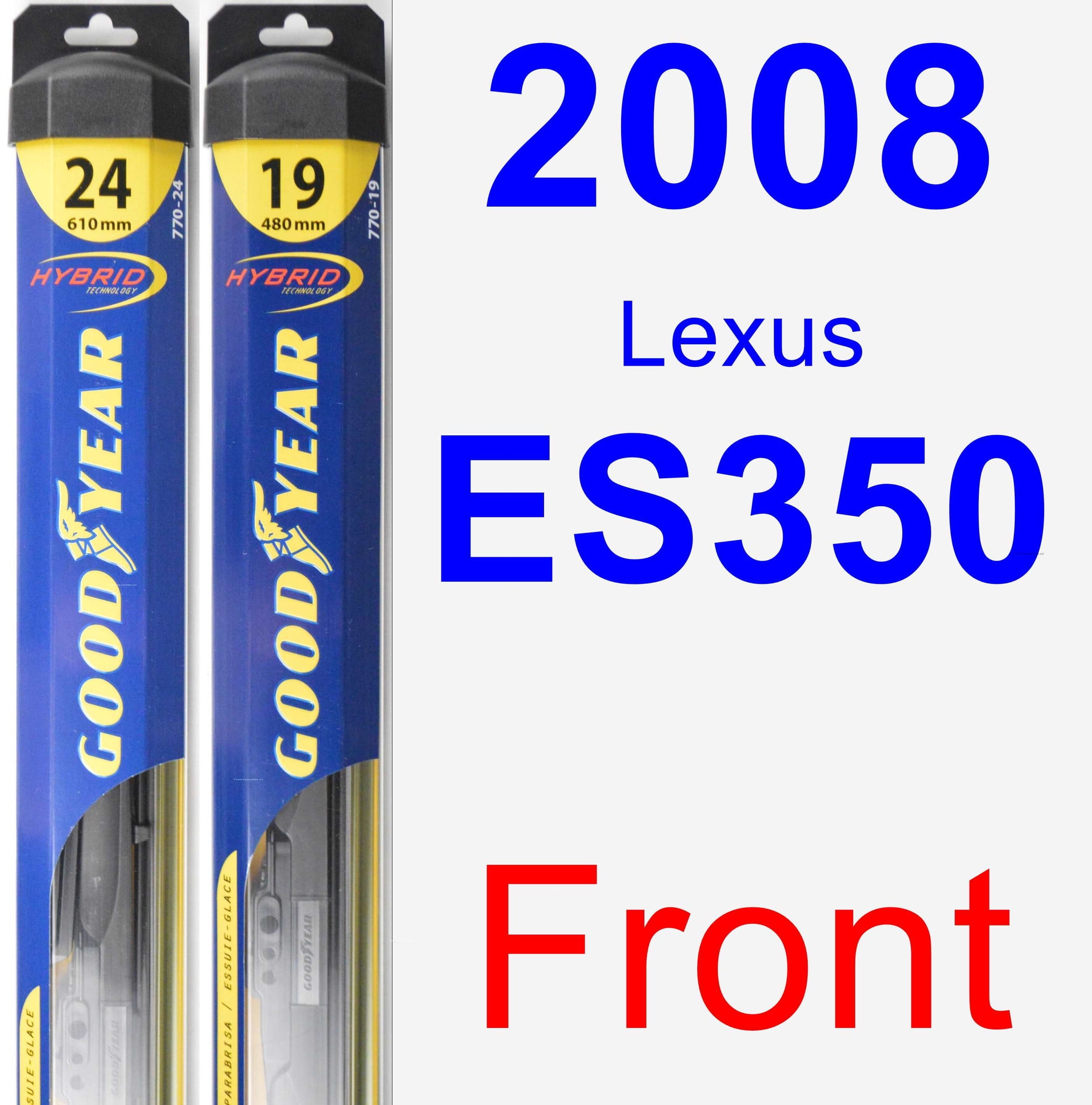 2008 Lexus ES350 Wiper Blade Set/Kit (Front) (2 Blades) Hybrid
