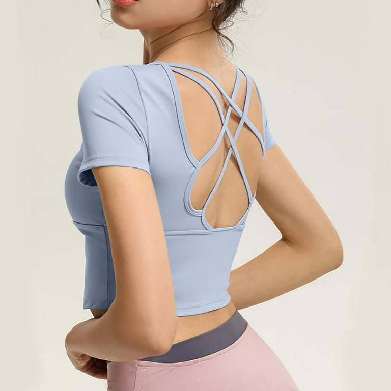 Best yoga tops with built in bra on sale