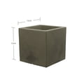 thumbnail image 4 of Ecobo Maceta Cuadrada Ecológica 20,3 cm, Estilo Bloco, Uso Interior/Exterior, Duradera, Versátil y Ligera, Diseñada por Artesanos Brasileños, Diseño Contemporáneo para Todo Clima (Color Topo)., 4 of 4