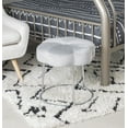 thumbnail image 2 of Linon Coston Backless Velvet Vanity Stool, Chrome/Gray, 2 of 15