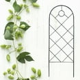 thumbnail image 2 of THHEIC Wrought Iron Climbing Plant Trellis Panel, Rust-Proof Privacy Screen for Porch, Patio, Outdoor Walls, Decorative Metal Grid for Ivy, Roses, Vertical Gardens, 2 of 8