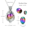 thumbnail image 3 of Personalize Flowers and Butterfly Cut Teardrop Urn Pendant Necklace for Cremation Ashes Keepsake Memorial Jewelry, 3 of 7