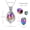 Rainbow, variant on Flowers and Butterfly Cut Teardrop Urn Pendant Necklace for Cremation Ashes Keepsake Memorial Jewelry