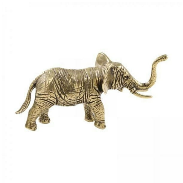 Figuras de elefantes,Figuras de elefantes de latón,artesanías decorativas,Adornos de elefantes tailandeses coleccionables para decoración del hogar,Estatuas de animales pequeños Estantería