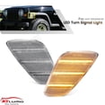thumbnail image 3 of For 97-06 for Jeep for Wrangler (TJ) LED Transparent Front Fender Turn Signal Side Marker Lights -, 3 of 4