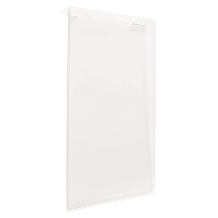 Flush Mount Acrylic Sign Holder for Slatwall or Wire Grid - 8 1/2"W x 11”H - Set of 2