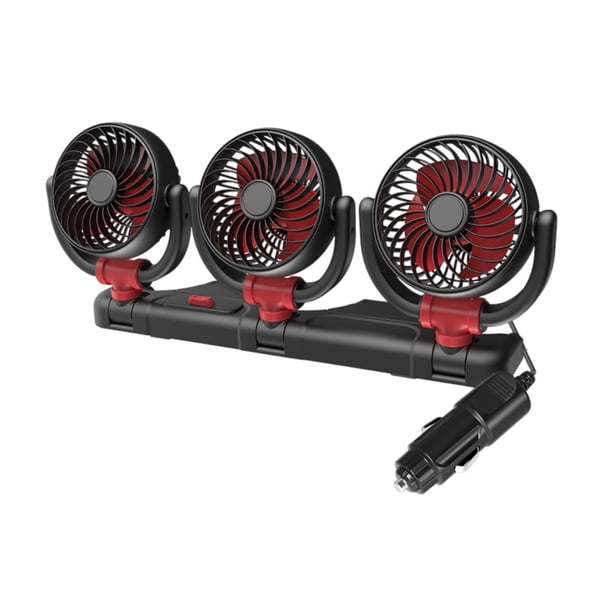 Ventilador de enfriamiento de automóvil 180 Velocidades ajustables ajustables de 360 grados ajustables 24 V
