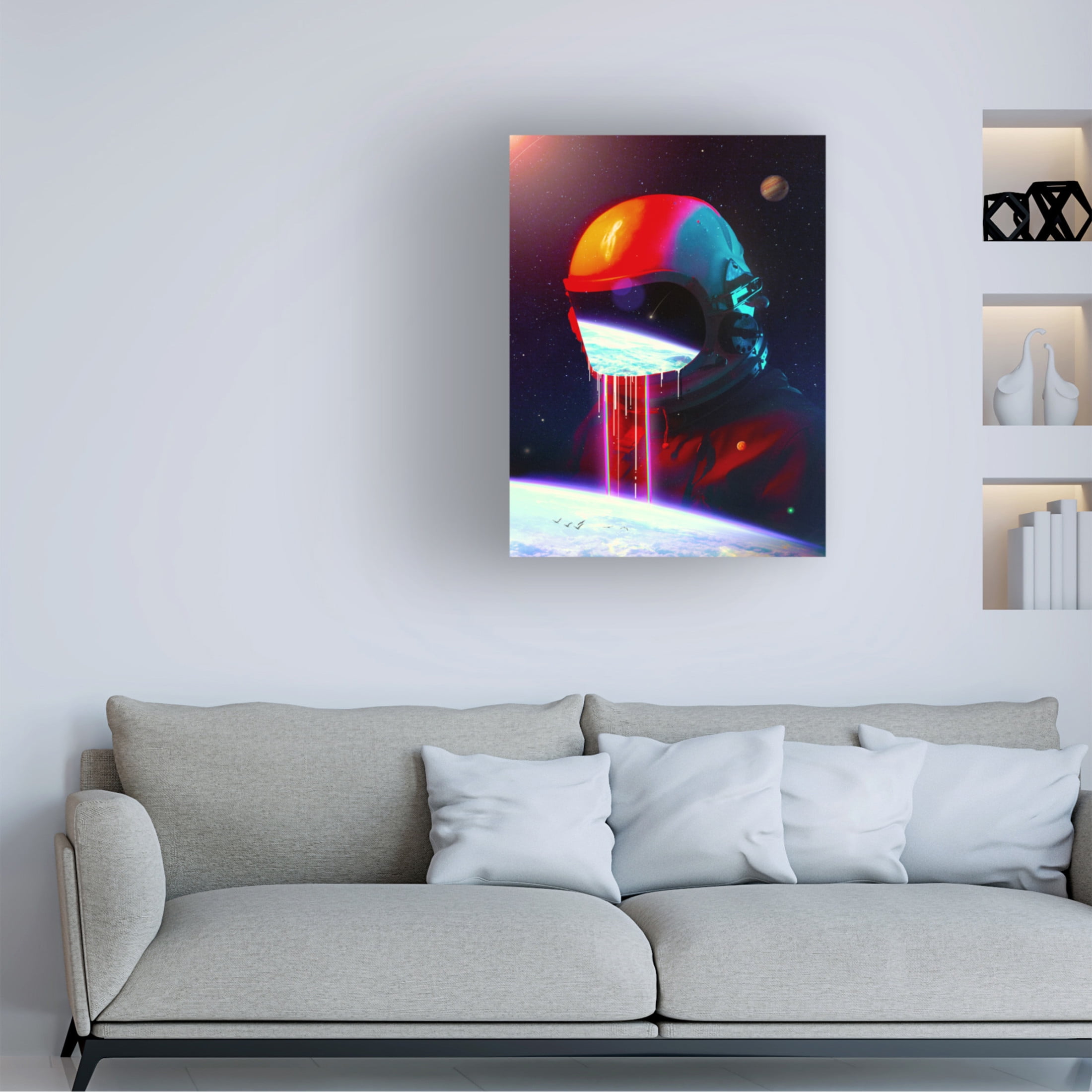 Canvas Wall Art - Francis Minoza 'Leak' Wall Art for Living Room, Bedroom, or Office Décor by Trademark Fine Art - 14 x 19 Inches