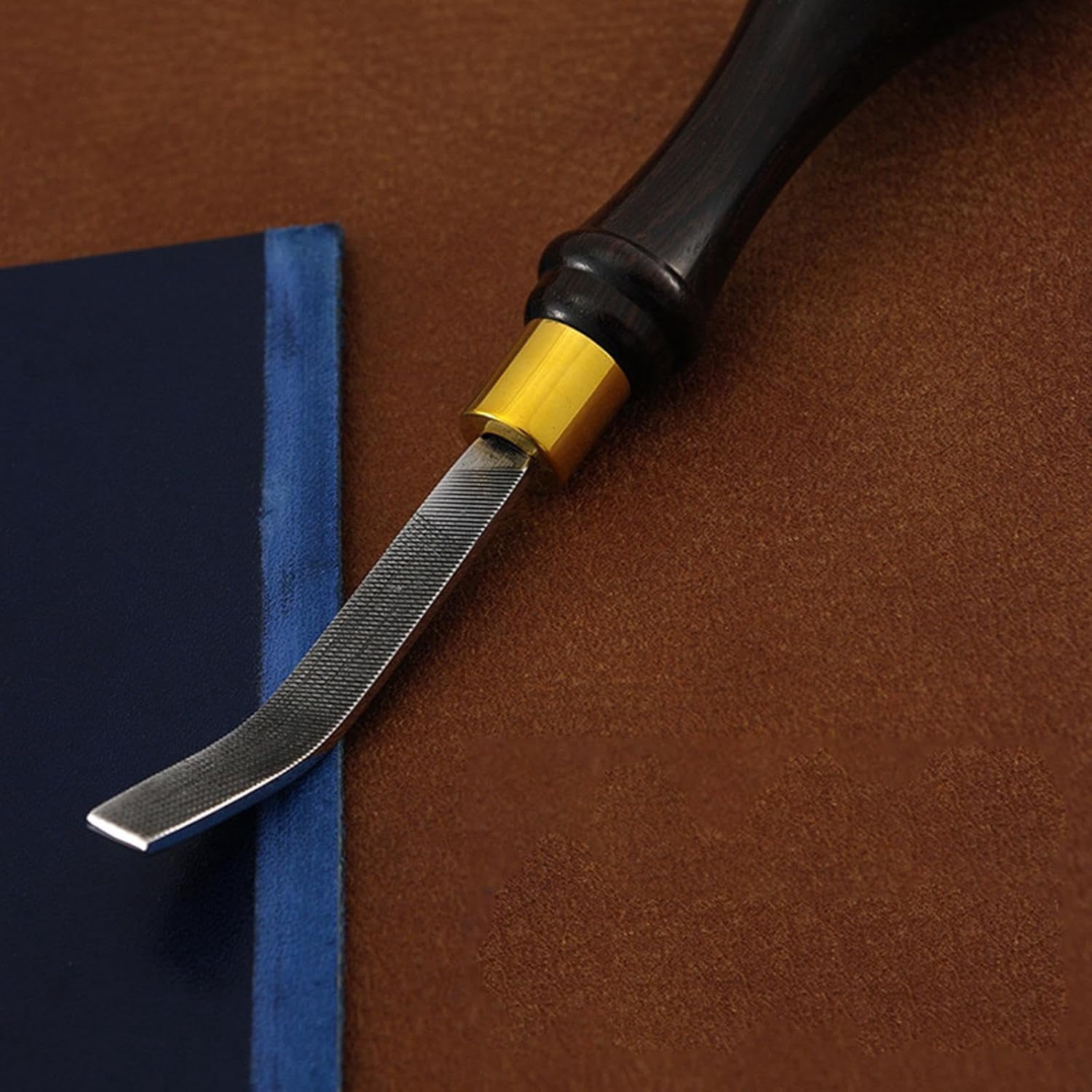 ABCISI Leather Roughing Tool with Handle, 6.5mm DIY Leather Craft Leathercraft Edge Marking Craft Portable Surface Tool Detail Rougher, Ideal for Beginners and Experienced Leather Craftsmen