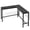 Black, variant on Crestlive Products L-Shaped Outdoor Bar Table, Counter Height Patio Bar Table with Metal Frame & Weather-Friendly Tabletop, Narrow Corner High Top Table for Balcony, Deck, Backyard, Poolside (Brown)