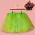 thumbnail image 2 of Outfmvch Tutu for Women Adults Tutu Skirt Adult Midi Skirt Sequin Dress for Women Star Sequins Mesh Pleated Tulle Princess Skirt with Led Small Bulb Skirt Green One Size, 2 of 9