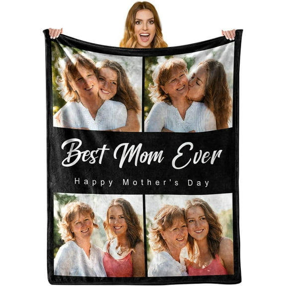 Personalized Gifts for Mothers from Daughter, Blanket with Photos ized Mom Blankets with Picture Gift for Birthday Anniversary Christmas Made in USA