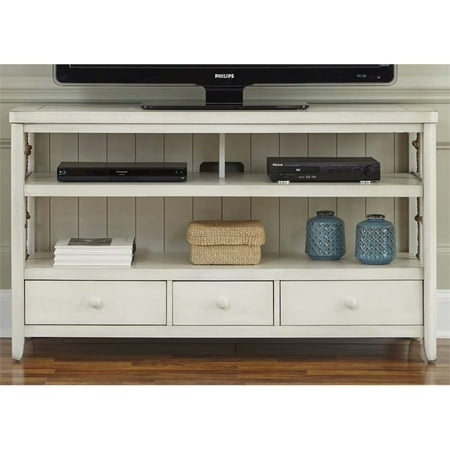 Docksides Saddle - Liberty Furniture Dockside II TV Stand in White