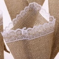 thumbnail image 4 of 12 Unids Colgando Flores Encaje de Arpillera Pew Boda Decoración Hogar DIY, 4 of 8