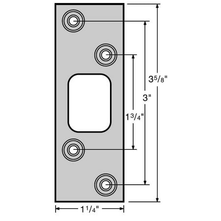 Deadbolt Style Strike Plate - Kwikset 83222 Maximum Series Deadbolt Strike.