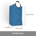 thumbnail image 3 of KLL Blue Star Print Laundry Hamper,Large Canvas Fabric Lightweight Storage Basket Toy Organizer Dirty Clothes Collapsible Waterproof, 3 of 6