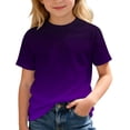 thumbnail image 3 of RMGVDSD Boys Summer Tops Gradient Color T Shirts For Kids Short Sleeve Crewneck Tees Graphic T-Shirts School Fashion Tshirts 10-11 Years, 3 of 6