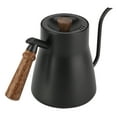 thumbnail image 3 of TKSE 850ml Stainless Steel Drip Over Coffee Kettle Gooseneck With Wooden Handle(A), 3 of 7