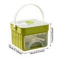 thumbnail image 3 of Portable Ice Cube Mold Tray with Lid, One-Button Quick Release Design, Double Layer 50 Grids with Handle(Green,50 Grid), 3 of 8