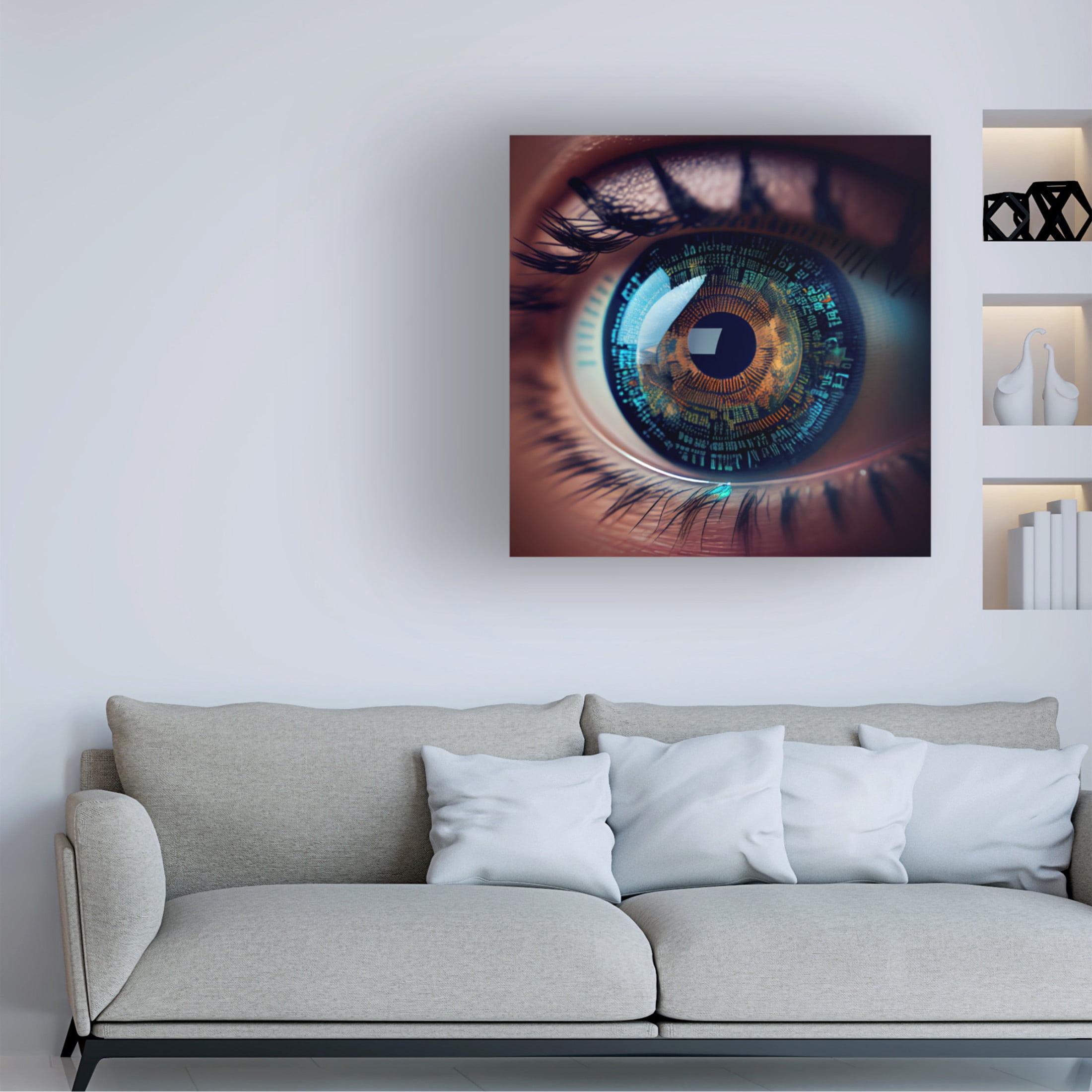 Canvas Wall Art - Sasha 'The Coder' Wall Art for Living Room, Bedroom, or Office Décor by Trademark Fine Art - 24 x 24 Inches
