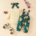 thumbnail image 4 of ENFLASH Baby Girl Christmas Outfit Newborn Romper Gingerbread Pants Set Fall Winter Infant Clothes My First Christmas Outfits, 4 of 11