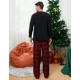 thumbnail image 2 of U2SKIIN 2 Pack Mens Fleece Pajama Pants, with Pockets Plaid Pj Bottoms Soft Lounge,L, 2 of 6