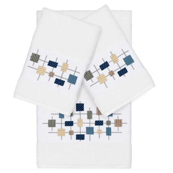 Linum Home Textiles Khloe Embellished Turkish Cotton Towel Set