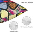 thumbnail image 5 of YFYANG Square Decorative Throw Pillow Case (Without Pillow Insert), Flower Watercolor Art Bedroom Sofa Car Cushion Cover, 16"x16", 5 of 9
