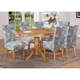 thumbnail image 2 of Dining Chair Covers Set of 6, Stretch Printed Flower Dining Chair Cover, Parsons Chair Covers Removable Washable Chair Slipcover Protector for Dining Room, Kitchen, Ceremony (Leaf Pattern1), 2 of 6