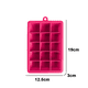 thumbnail image 2 of Molde para cubitos de hielo Bandeja de hielo de silicona de 15 rejillas con tapa - rosa roja MFZFUKR CPB-US-CJZ145-6, 2 of 5