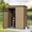Brown, variant on ModFusion 4.6×2.6×6.3 ft Resin Storage Shed with Window, Floor, Plastic Roof, Storage Cabinets 65 to 68 inches, Winter Gear Box, Black
