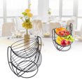 thumbnail image 4 of Iron Circular Wire Fruit Basket, 2 Tier Hammock Fruit Basket Metal Structure Countertop Decor Perfect Gift  For Office, 4 of 8