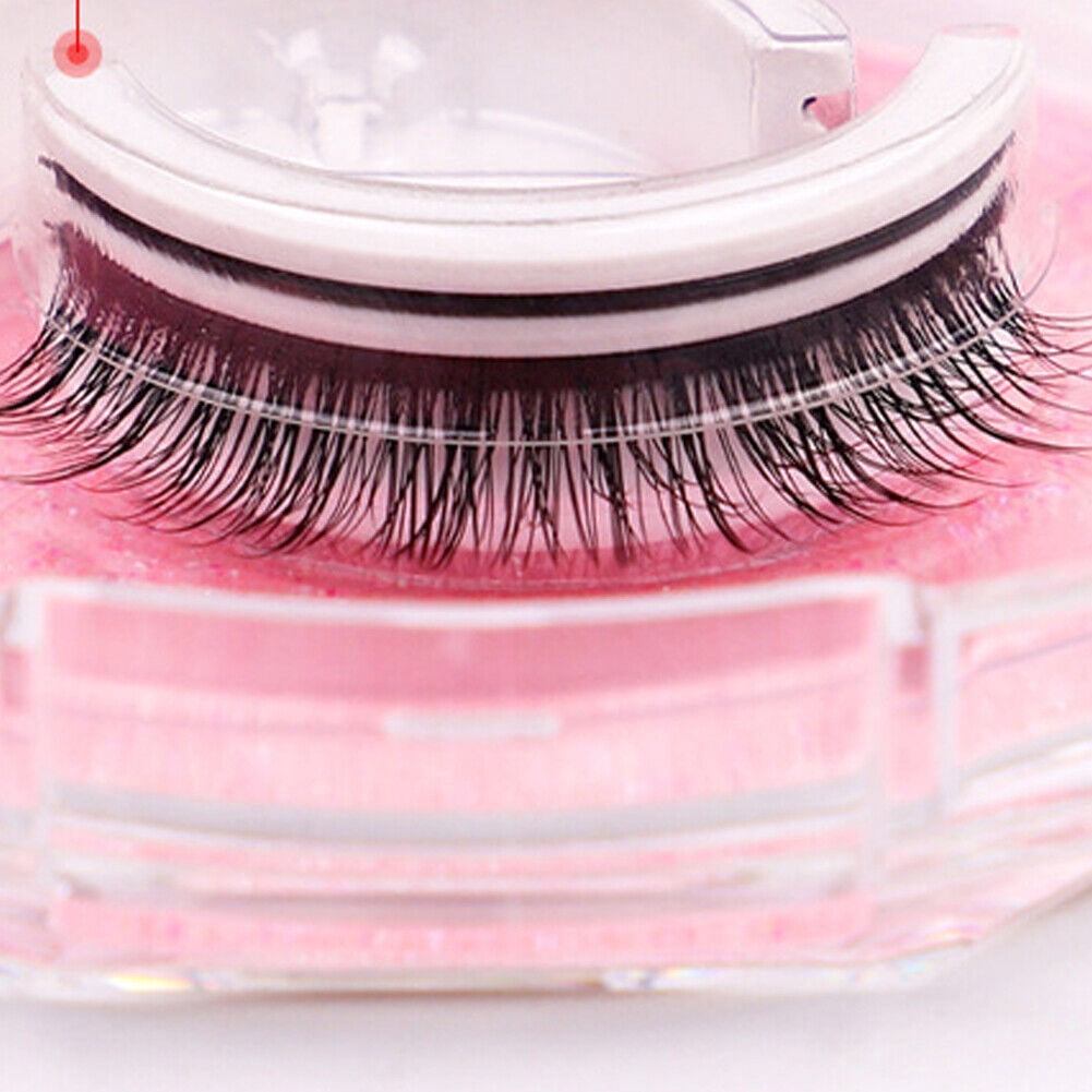 US 2-4 Pc Reusable 100% Real Mink 3D False Eyelashes Self Adhesive Nature Long