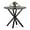 Black, variant on GOFLAME 36” Round Dining Table for 4 People, Wooden Kitchen Table with Intersecting Trestle Legs, Farmhouse Dinner Table for Dining Room, Living Room, Restaurant, Small Space, Black