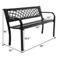 thumbnail image 6 of Topbuy Antique Steel Bench Patio Garden Chair Porch Cast for Outdoor, 6 of 6