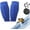 blue, variant on Shin Guards for Soccer & Training Sports, Lightweight Breathable Shin Pads with Compression Sleeve and Honeycomb Cushioning