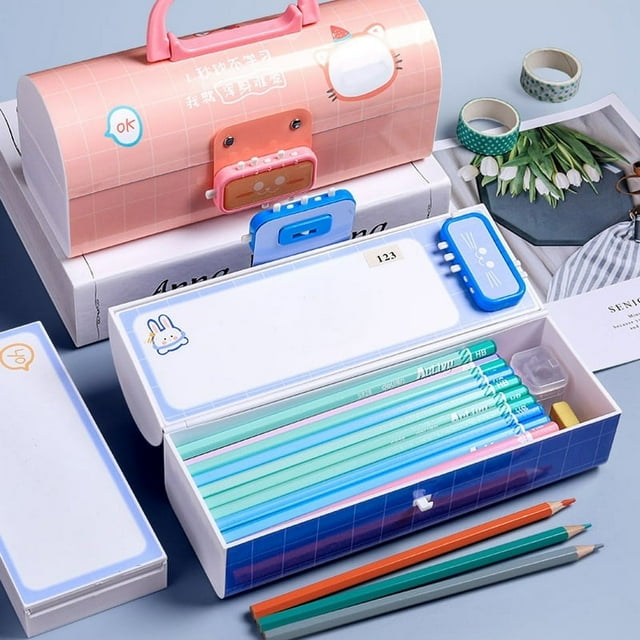 Pencil Case Password Multifunctional Waterproof and Stain Resistant for Kindergarten Pupils Stunned