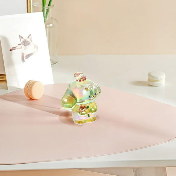 FRCOLOR  Mini Resin Figures Dog Animal Figurines Miniature Puppy Decor Child Girl Yellow