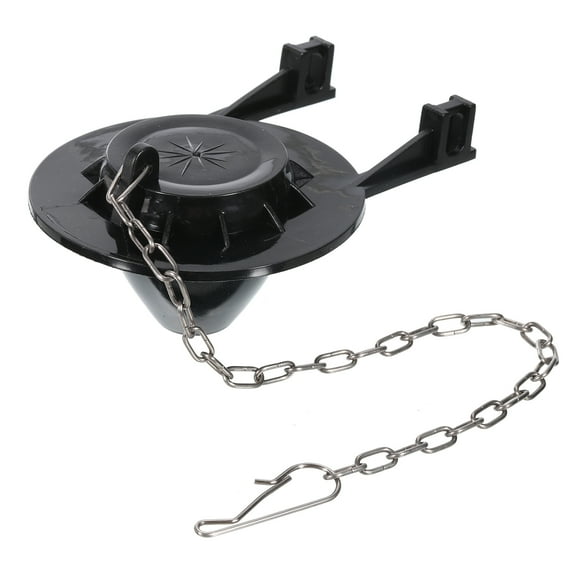 Toilet Stopper Flapper, 1pcs Fit 2" Flush Valve Toilet Leaking Flapper (Black, 4.21"x2.95")