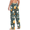 thumbnail image 3 of FORMRS Mens Pajama Pants with Pockets Soft Cotton Sleepwear Lounge Bottoms, Sizes S-2XL, Green Oranges, 3 of 7