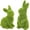 Green, variant on Easter Bunny Decor, Moss Bunny Figurine Flocked Rabbit Decor for Garden Home Office Party Desk Table Top