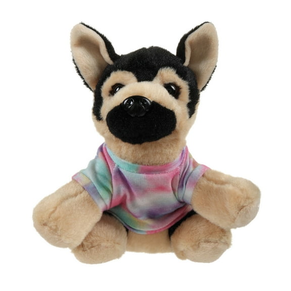 Plushland 8 Inch Floppy German Shepherd with Tee Plush Stuffed Animal Personalized Gift - Custom Text on Shirt - Great Present for Mothers Day, Valentine Day, Graduation Day, Birthday